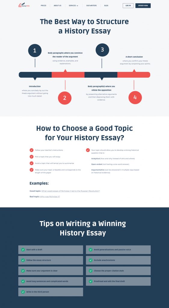 The Best Way to Structure a History Essay